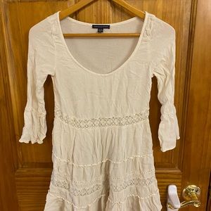 American Eagle Tunic Dress XS X-Small Off White Cream Ivory